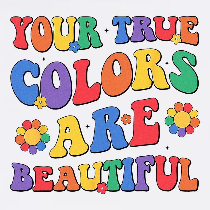 Your True Colors Are Beautiful LGBT Rainbow Pride Flag Golf Towel