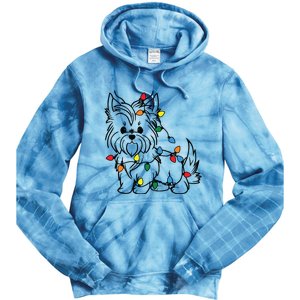 Yorkshire Terrier Christmas Yorkie Tie Dye Hoodie