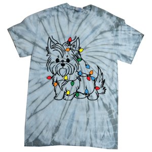 Yorkshire Terrier Christmas Yorkie Tie-Dye T-Shirt