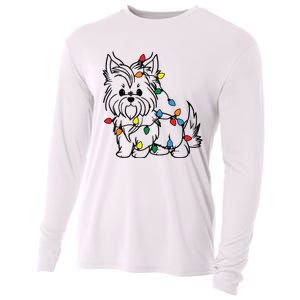 Yorkshire Terrier Christmas Yorkie Cooling Performance Long Sleeve Crew