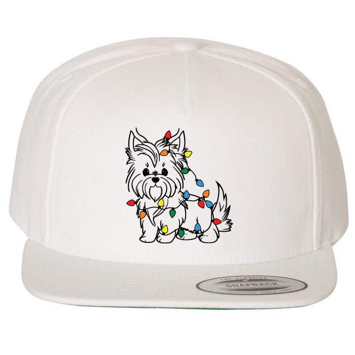 Yorkshire Terrier Christmas Yorkie Wool Snapback Cap
