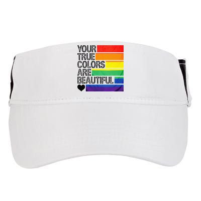 Your True Colors Are Beautiful Rainbow LGBT Pride Month Adult Drive Performance Visor