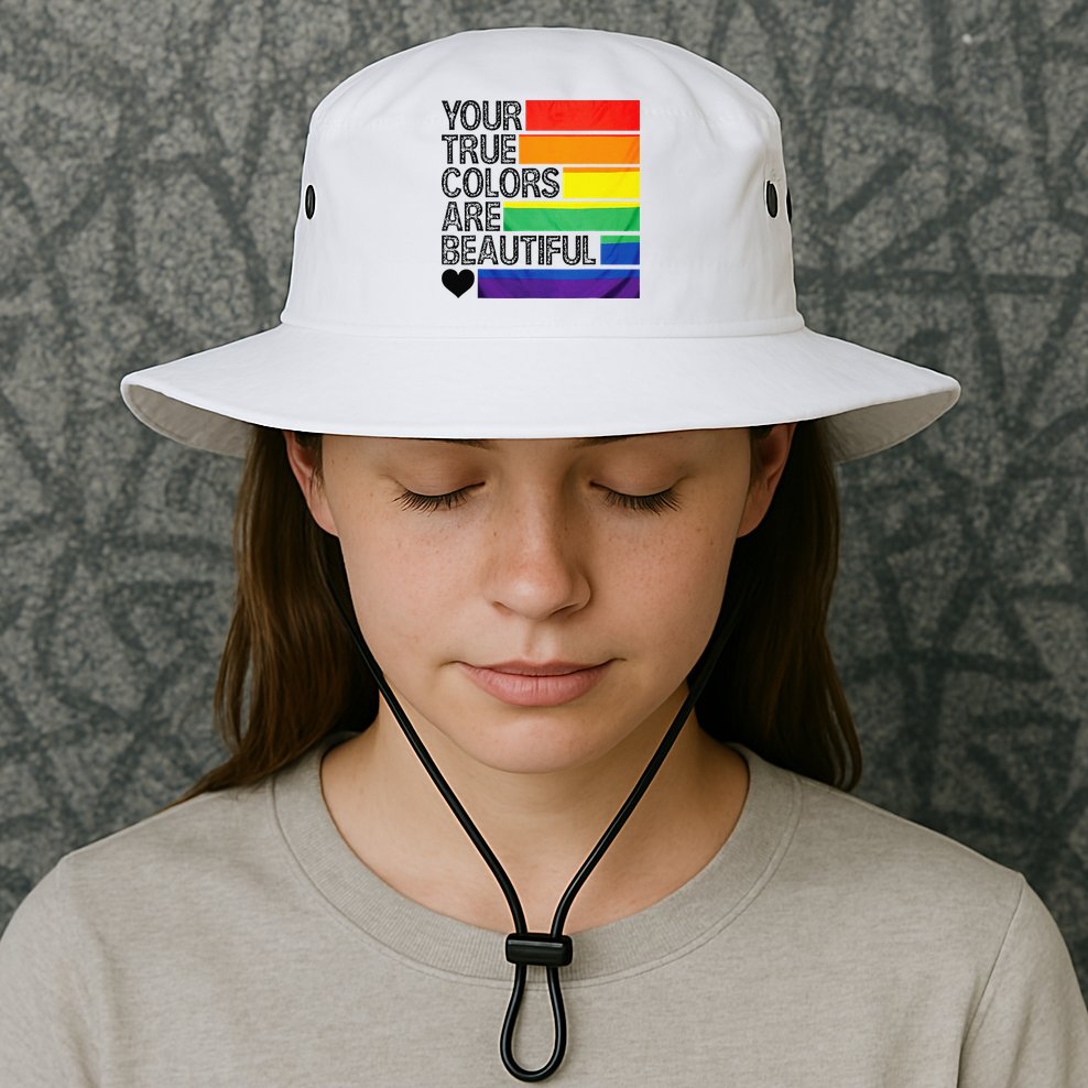 Your True Colors Are Beautiful Rainbow LGBT Pride Month Bucket Hat