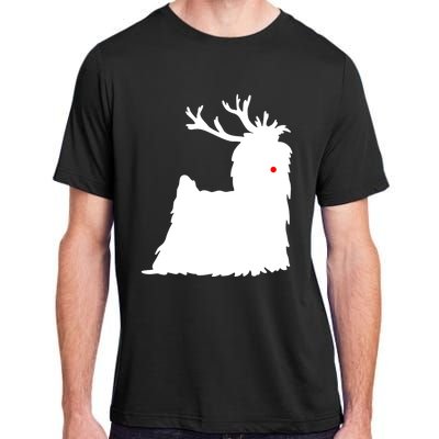 Yorkshire Terrier Christmas Nosed Reindeer Gift Adult ChromaSoft Performance T-Shirt