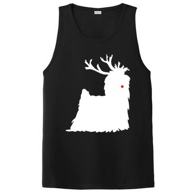 Yorkshire Terrier Christmas Nosed Reindeer Gift PosiCharge Competitor Tank