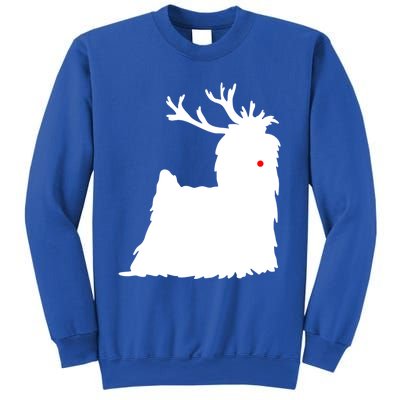 Yorkshire Terrier Christmas Nosed Reindeer Gift Sweatshirt