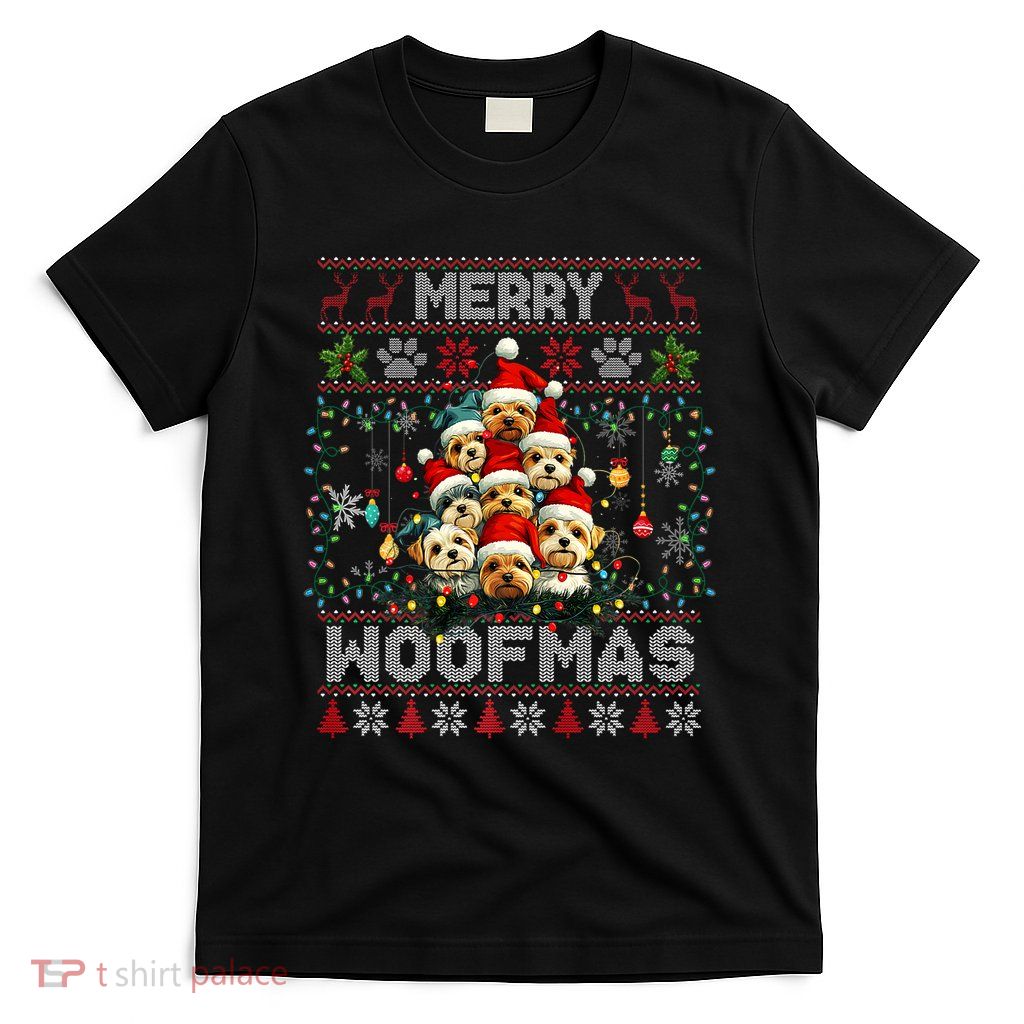 Yorkshire Terrier Christmas Tree Dog Lover Xmas Ugly Sweater T-Shirt