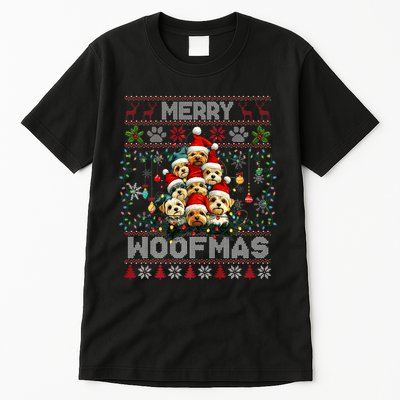 Yorkshire Terrier Christmas Tree Dog Lover Xmas Ugly Sweater Tall T-Shirt
