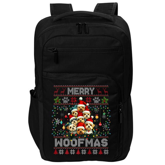 Yorkshire Terrier Christmas Tree Dog Lover Xmas Ugly Sweater Impact Tech Backpack