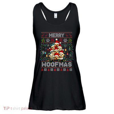 Yorkshire Terrier Christmas Tree Dog Lover Xmas Ugly Sweater Ladies Essential Flowy Tank
