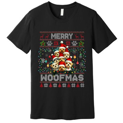 Yorkshire Terrier Christmas Tree Dog Lover Xmas Ugly Sweater Premium T-Shirt