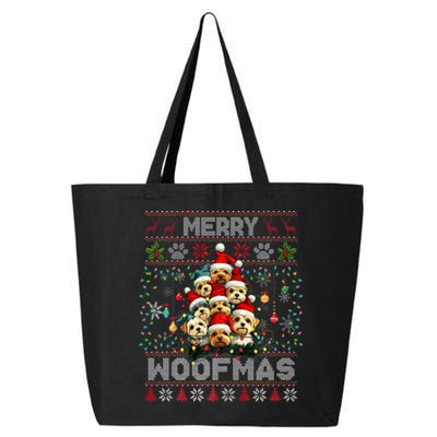 Yorkshire Terrier Christmas Tree Dog Lover Xmas Ugly Sweater 25L Jumbo Tote