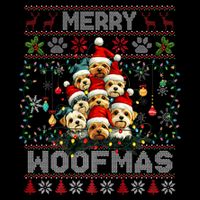 Yorkshire Terrier Christmas Tree Dog Lover Xmas Ugly Sweater Short Acrylic Beanie