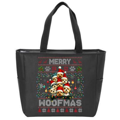 Yorkshire Terrier Christmas Tree Dog Lover Xmas Ugly Sweater Zip Tote Bag