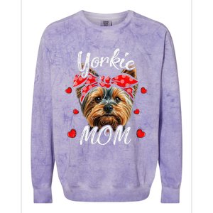 Yorkshire Terrier Dog Mom Yorkie MomFunny Mothers Day Colorblast Crewneck Sweatshirt