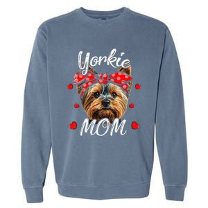 Yorkshire Terrier Dog Mom Yorkie MomFunny Mothers Day Garment-Dyed Sweatshirt