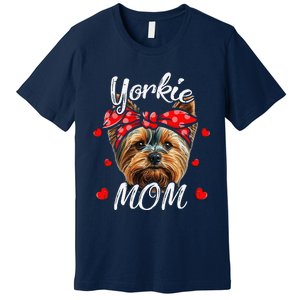 Yorkshire Terrier Dog Mom Yorkie MomFunny Mothers Day Premium T-Shirt