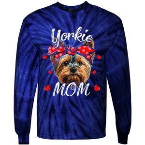 Yorkshire Terrier Dog Mom Yorkie MomFunny Mothers Day Tie-Dye Long Sleeve Shirt