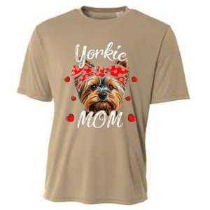 Yorkshire Terrier Dog Mom Yorkie MomFunny Mothers Day Cooling Performance Crew T-Shirt