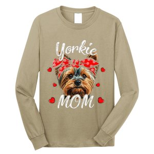 Yorkshire Terrier Dog Mom Yorkie MomFunny Mothers Day Long Sleeve Shirt