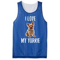 Yorkshire Terrier Dog Owner Gift I Love My Yorkie Gift Mesh Reversible Basketball Jersey Tank