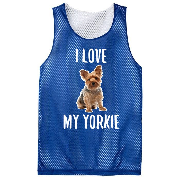 Yorkshire Terrier Dog Owner Gift I Love My Yorkie Gift Mesh Reversible Basketball Jersey Tank