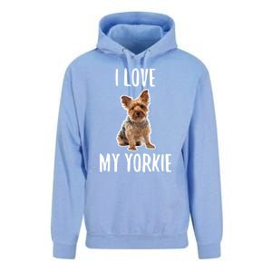 Yorkshire Terrier Dog Owner Gift I Love My Yorkie Gift Unisex Surf Hoodie