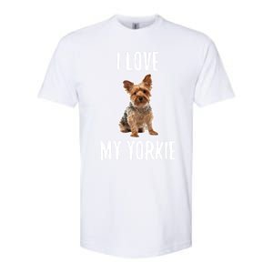 Yorkshire Terrier Dog Owner Gift I Love My Yorkie Gift Softstyle CVC T-Shirt