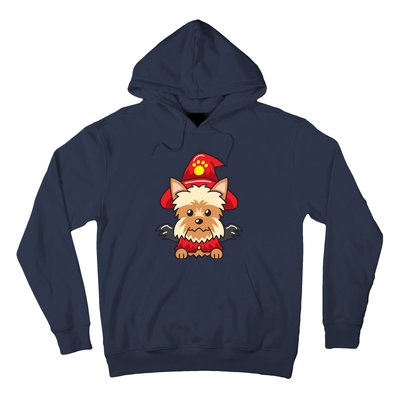 Yorkshire Terrier Dog With Halloween Costume Hoodie