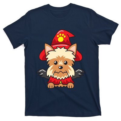 Yorkshire Terrier Dog With Halloween Costume T-Shirt