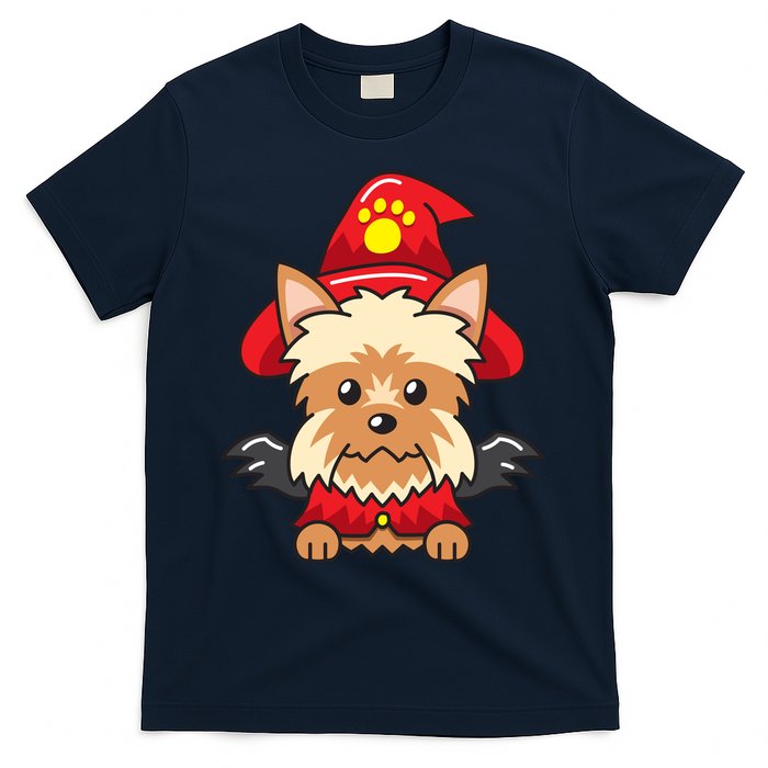 Yorkshire Terrier Dog With Halloween Costume T-Shirt