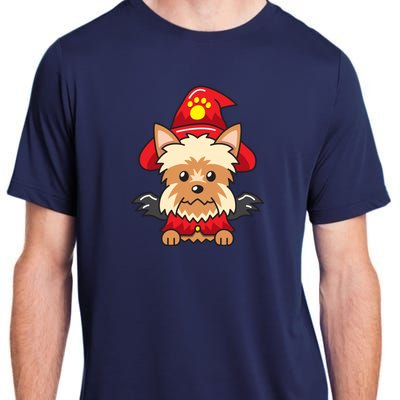 Yorkshire Terrier Dog With Halloween Costume Adult ChromaSoft Performance T-Shirt