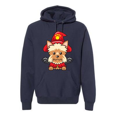 Yorkshire Terrier Dog With Halloween Costume Premium Hoodie