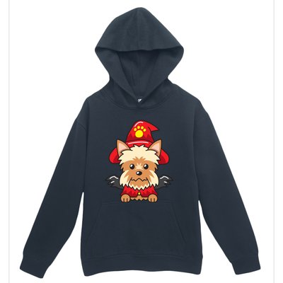 Yorkshire Terrier Dog With Halloween Costume Urban Pullover Hoodie