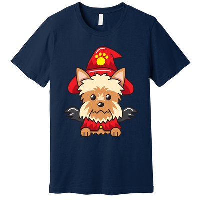 Yorkshire Terrier Dog With Halloween Costume Premium T-Shirt