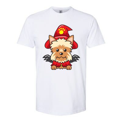 Yorkshire Terrier Dog With Halloween Costume Softstyle CVC T-Shirt