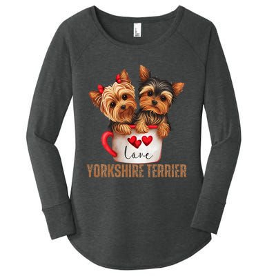 Yorkshire Terrier Dog Lover Gifts Yorkie Women's Perfect Tri Tunic Long Sleeve Shirt