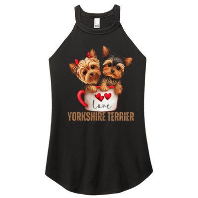 Yorkshire Terrier Dog Lover Gifts Yorkie Women’s Perfect Tri Rocker Tank