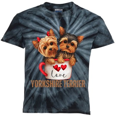 Yorkshire Terrier Dog Lover Gifts Yorkie Kids Tie-Dye T-Shirt