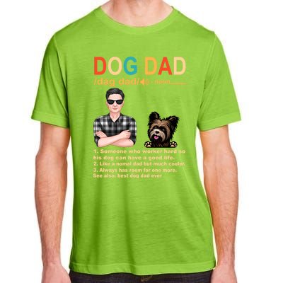 Yorkshire Terrier Dog Dad Definition For Daddy Fathers Day Gift Adult ChromaSoft Performance T-Shirt