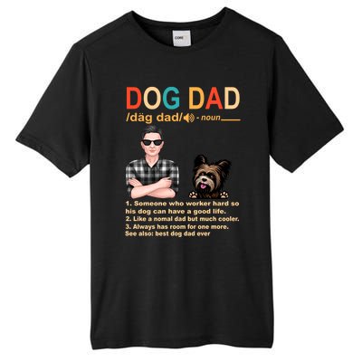 Yorkshire Terrier Dog Dad Definition For Daddy Fathers Day Gift Tall Fusion ChromaSoft Performance T-Shirt