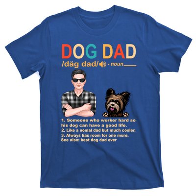 Yorkshire Terrier Dog Dad Definition For Daddy Fathers Day Gift T-Shirt