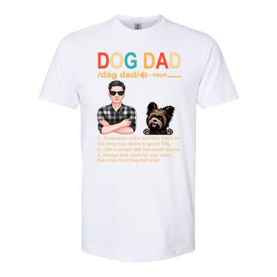 Yorkshire Terrier Dog Dad Definition For Daddy Fathers Day Gift Softstyle CVC T-Shirt