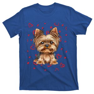 Yorkshire Terrier Dog Hearts Valentines Day Gift T-Shirt