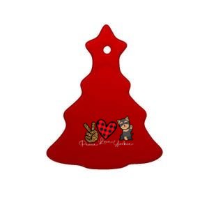 Yorkshire Terrier Dog Funny Cute Love Peace Puppy Lover Gift Ceramic Tree Ornament