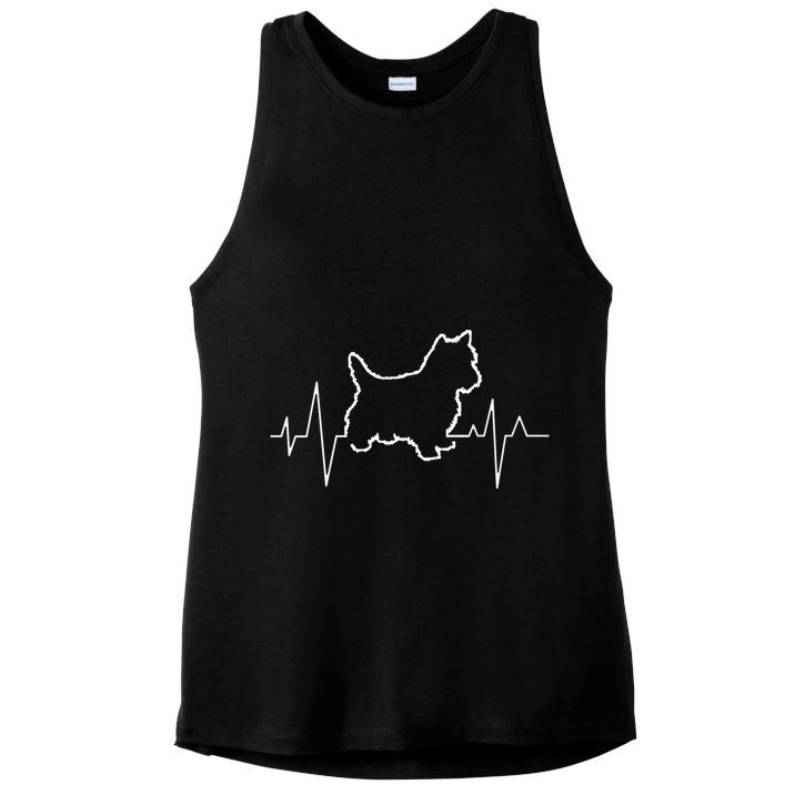 Yorkshire Terrier Dog Lover Funny Cute Heartbeat Puppy Love Great Gift Ladies PosiCharge Tri-Blend Wicking Tank