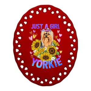 Yorkshire Terrier Dog Lover Funny Cute Puppy Gift Ceramic Oval Ornament