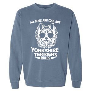 Yorkshire Terrier Dog Rule Funny Cute Christmas Puppy Lover Meaningful Gift Garment-Dyed Sweatshirt