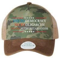 Yes To Democracy No To Oligarchy Bernie Sanders Quote Legacy Tie Dye Trucker Hat