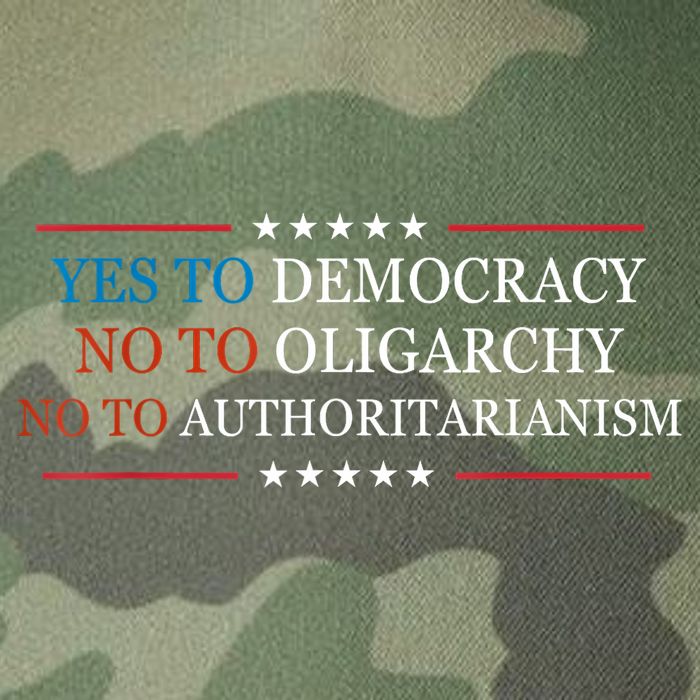 Yes To Democracy No To Oligarchy Bernie Sanders Quote Legacy Tie Dye Trucker Hat